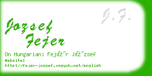 jozsef fejer business card